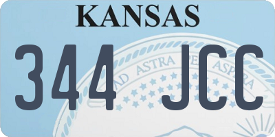 KS license plate 344JCC