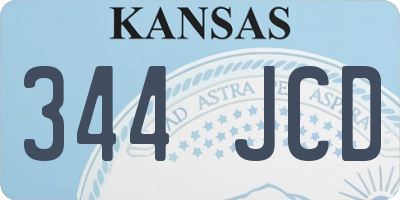 KS license plate 344JCD