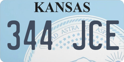 KS license plate 344JCE