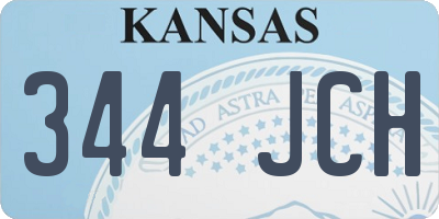 KS license plate 344JCH