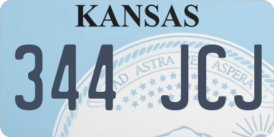 KS license plate 344JCJ