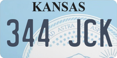 KS license plate 344JCK