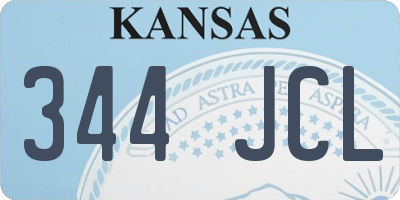 KS license plate 344JCL