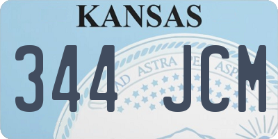 KS license plate 344JCM