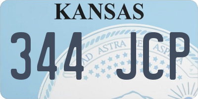 KS license plate 344JCP
