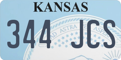 KS license plate 344JCS