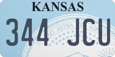KS license plate 344JCU