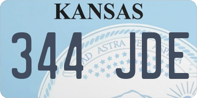 KS license plate 344JDE
