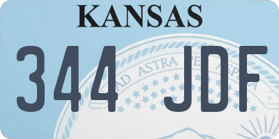 KS license plate 344JDF