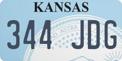 KS license plate 344JDG