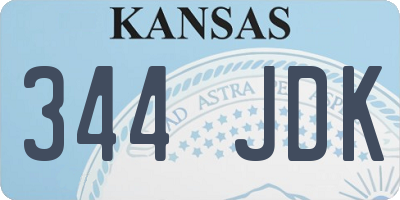 KS license plate 344JDK