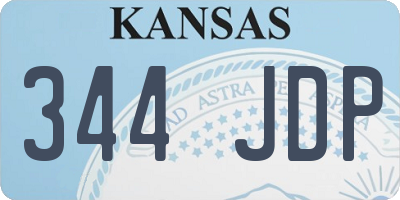 KS license plate 344JDP