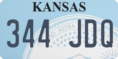 KS license plate 344JDQ