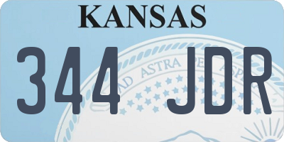 KS license plate 344JDR