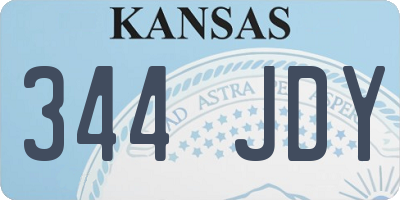 KS license plate 344JDY