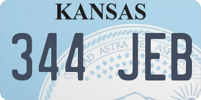 KS license plate 344JEB