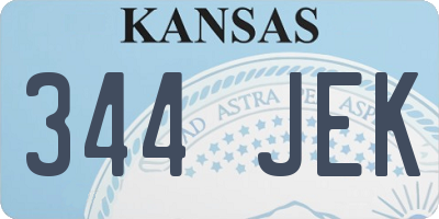 KS license plate 344JEK