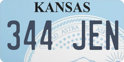 KS license plate 344JEN