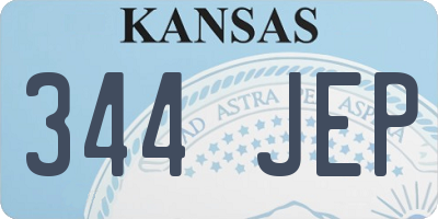 KS license plate 344JEP