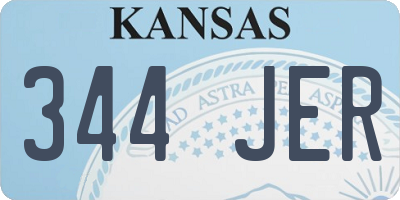 KS license plate 344JER