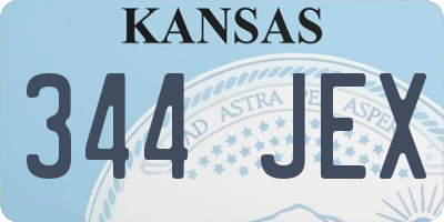 KS license plate 344JEX