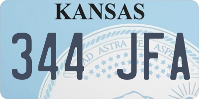 KS license plate 344JFA