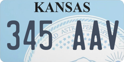 KS license plate 345AAV