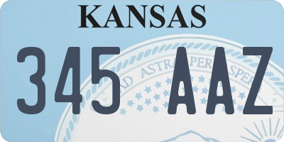 KS license plate 345AAZ