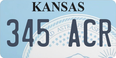 KS license plate 345ACR