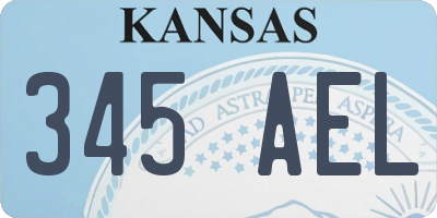 KS license plate 345AEL