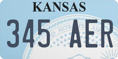 KS license plate 345AER