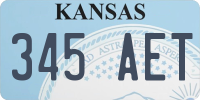 KS license plate 345AET