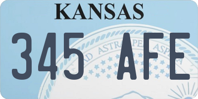 KS license plate 345AFE