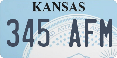 KS license plate 345AFM