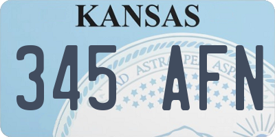 KS license plate 345AFN