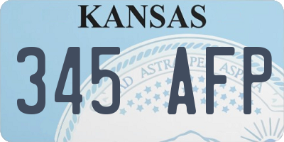 KS license plate 345AFP