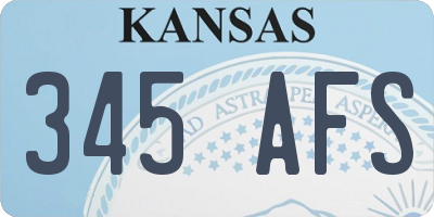 KS license plate 345AFS