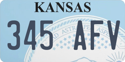 KS license plate 345AFV