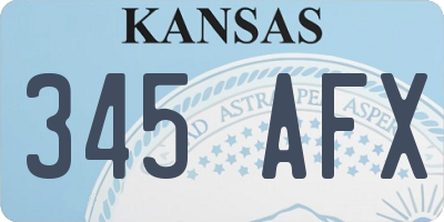 KS license plate 345AFX