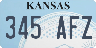 KS license plate 345AFZ