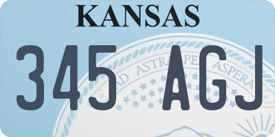 KS license plate 345AGJ
