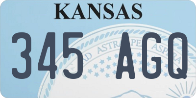 KS license plate 345AGQ