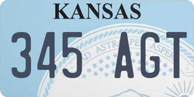 KS license plate 345AGT