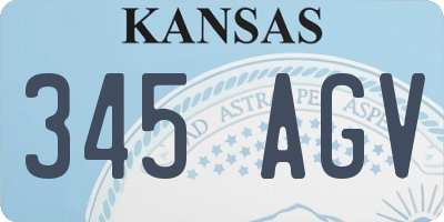 KS license plate 345AGV