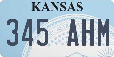 KS license plate 345AHM