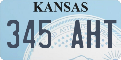 KS license plate 345AHT
