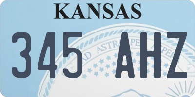 KS license plate 345AHZ