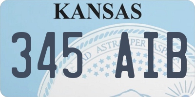 KS license plate 345AIB