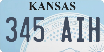 KS license plate 345AIH