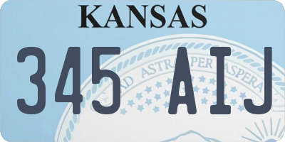 KS license plate 345AIJ